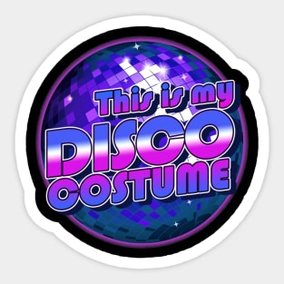 This Is My Disco Costume Ball 70s Funny Halloween Retro Sticker